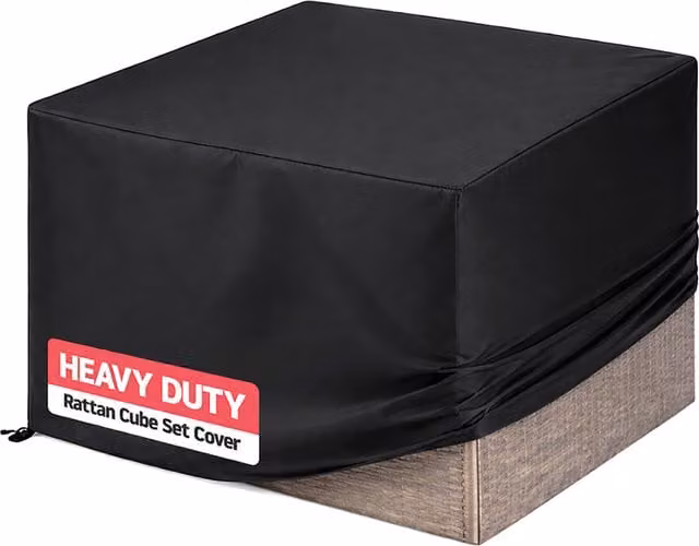 Fineway Waterproof Rattan Furniture Cover in Black