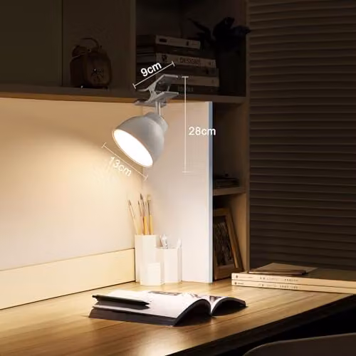 Harper Living 4 in 1 Rechargeable LED Table Lamp with Touch Control, Dimmable 3000K Warm White Magnetic Rotating Light for Reading and Home Office, White – 2