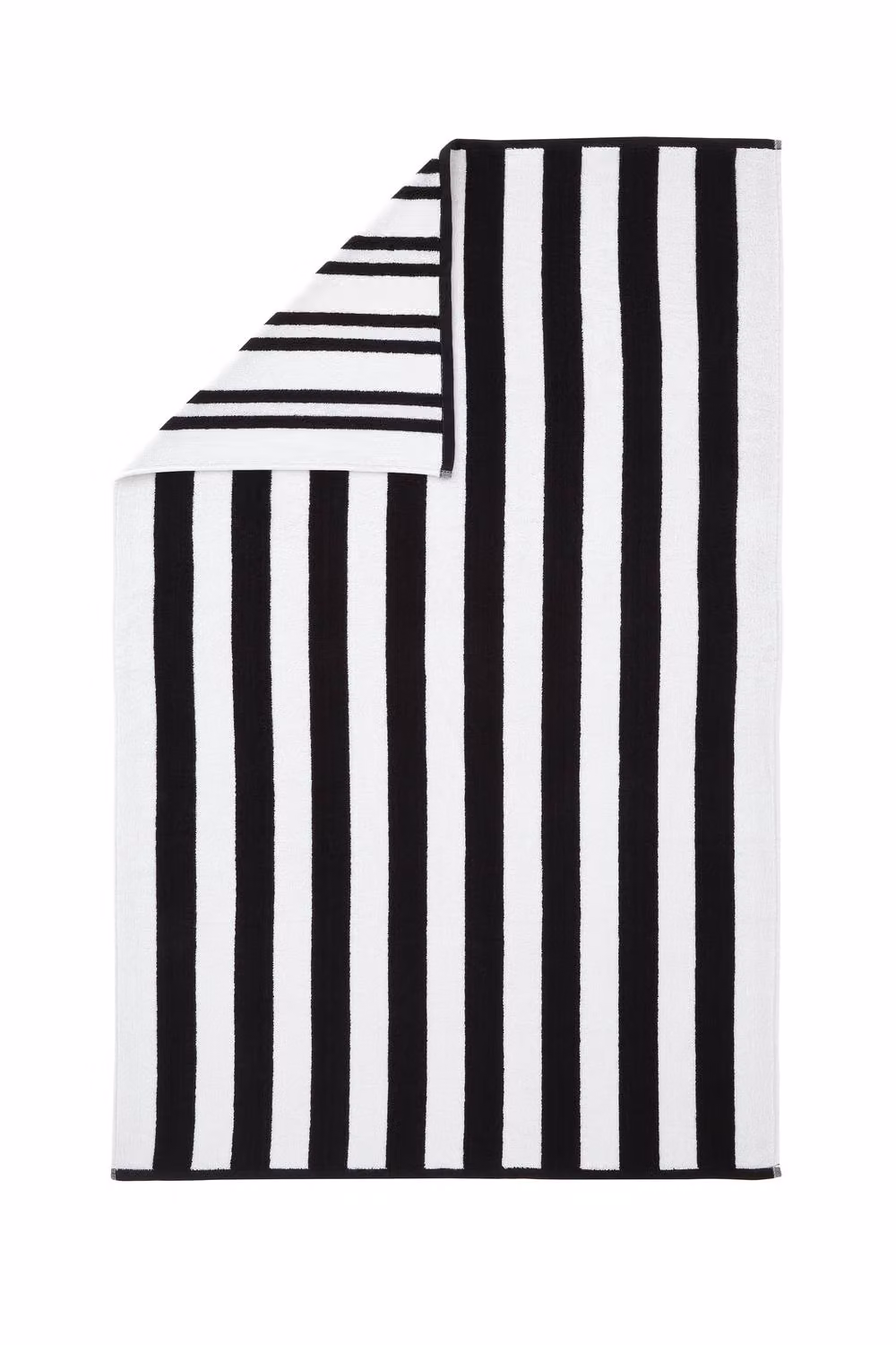 Bianca Reversible Stripe Cotton Jacquard Bath Sheet Black W/D/H: 100 x 150 cm – 4