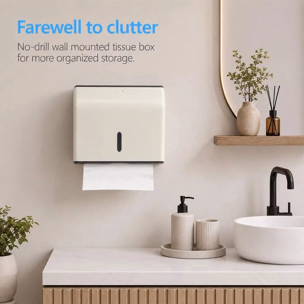 Kelvenix White Wall Mounted ABS Multifold Paper Towel Dispenser – 2