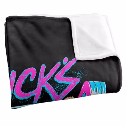 LOGOVISION Rick and Morty's Gym Silky Touch Super Soft Fleece Throw Blanket, Multicolour, W: 91.44 cm, L: 91.44 cm – 2