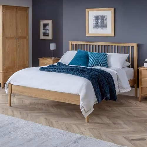 Julian Bowen Cotswold Oak Bed Frame, King Size, W/D/H: 180 x 150 x 200 cm – 1