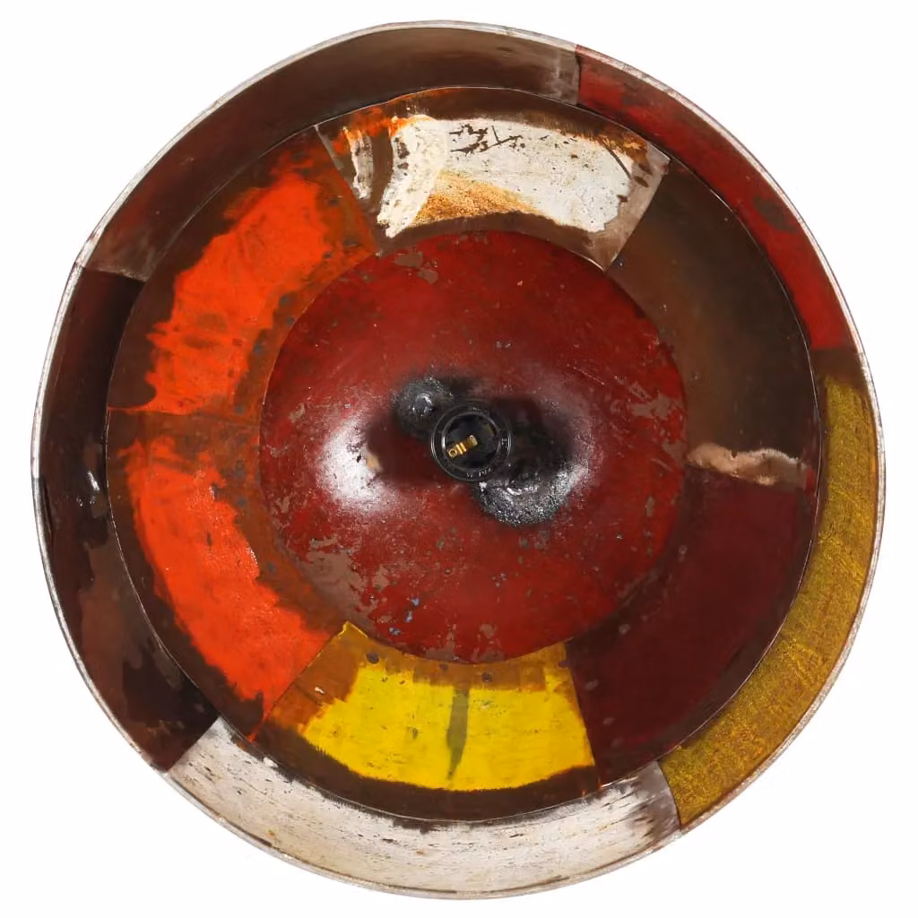 Berkfield Home Industrial Vintage Round Hanging Lamp, Multicolour, Diameter: 41 cm, E27, 25 W – 2