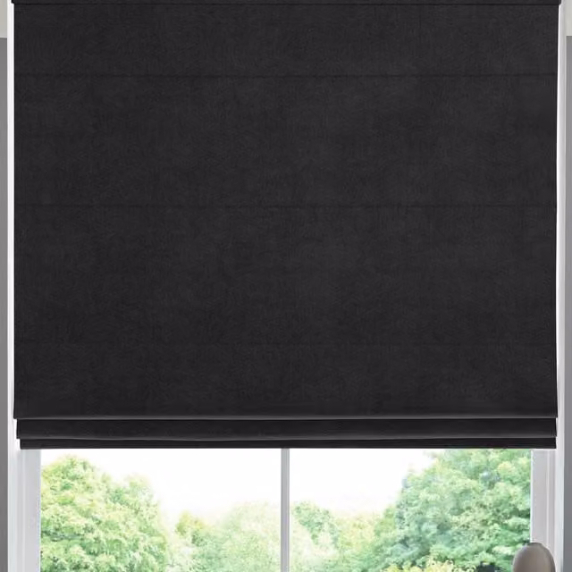 Terrys Florence Velvet Made to Measure Roman Blind in Black