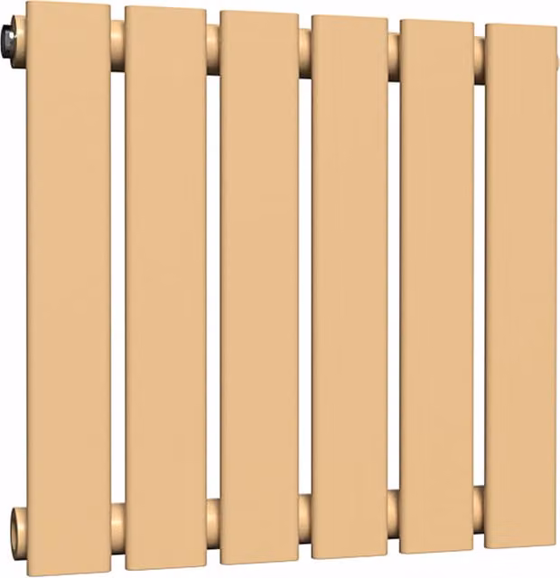Lux Heat Flat Horizontal Coloured Radiator in Caramel Fudge, W: 60 cm, H: 42 cm