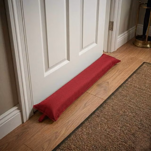 Snug City Premium Filled Draught Excluder for Doors and Windows in Red – 1