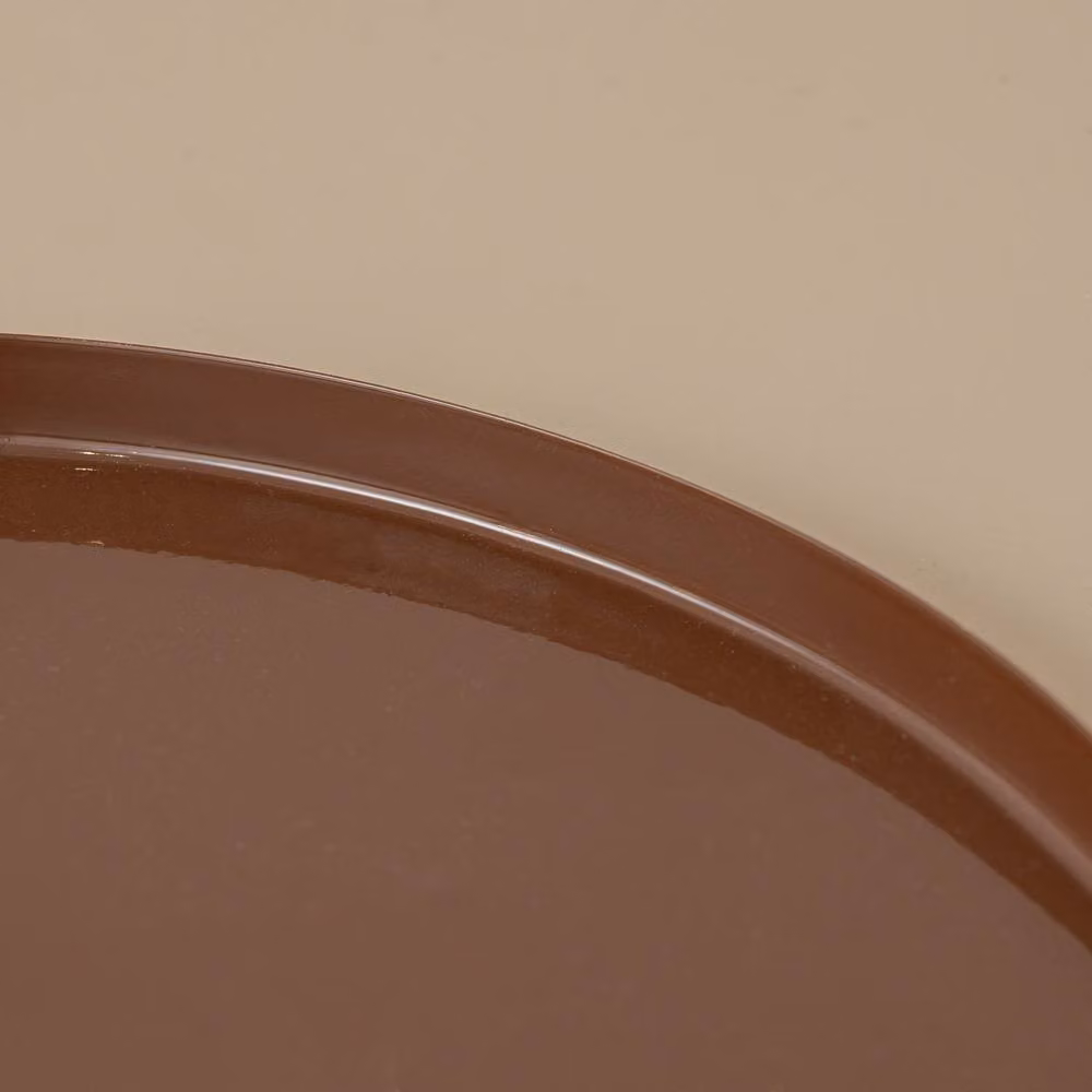 Melody Maison Round Metal Display Tray in Brown and Gold – 2