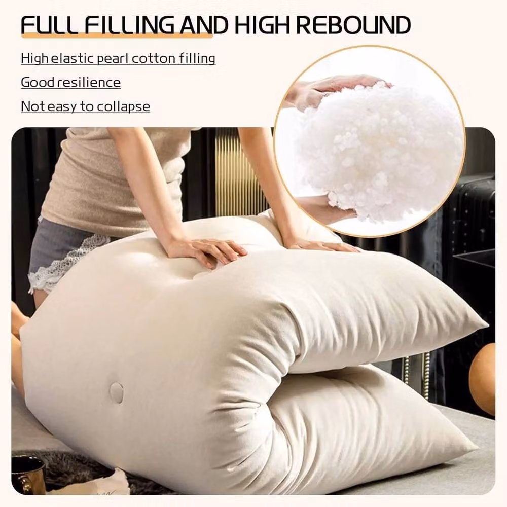 SPETLEK Wedge Lumbar Backrest Support Cushion, Beige, Double Size – 2