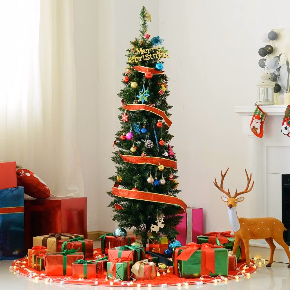 STILVORA Artificial Green Christmas Tree with Plastic Stand – 2