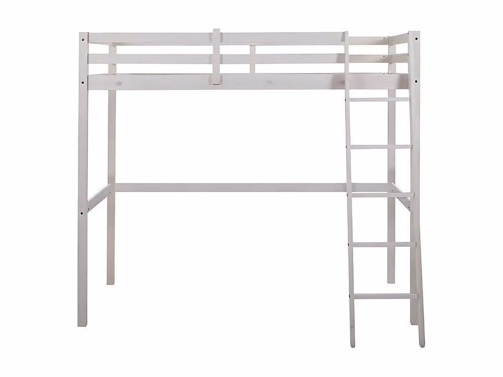Vente-unique Desk for GEDEON II Loft Bed, Solid Pine, White, W/D/H: 190 x 90 x 36 cm – 2