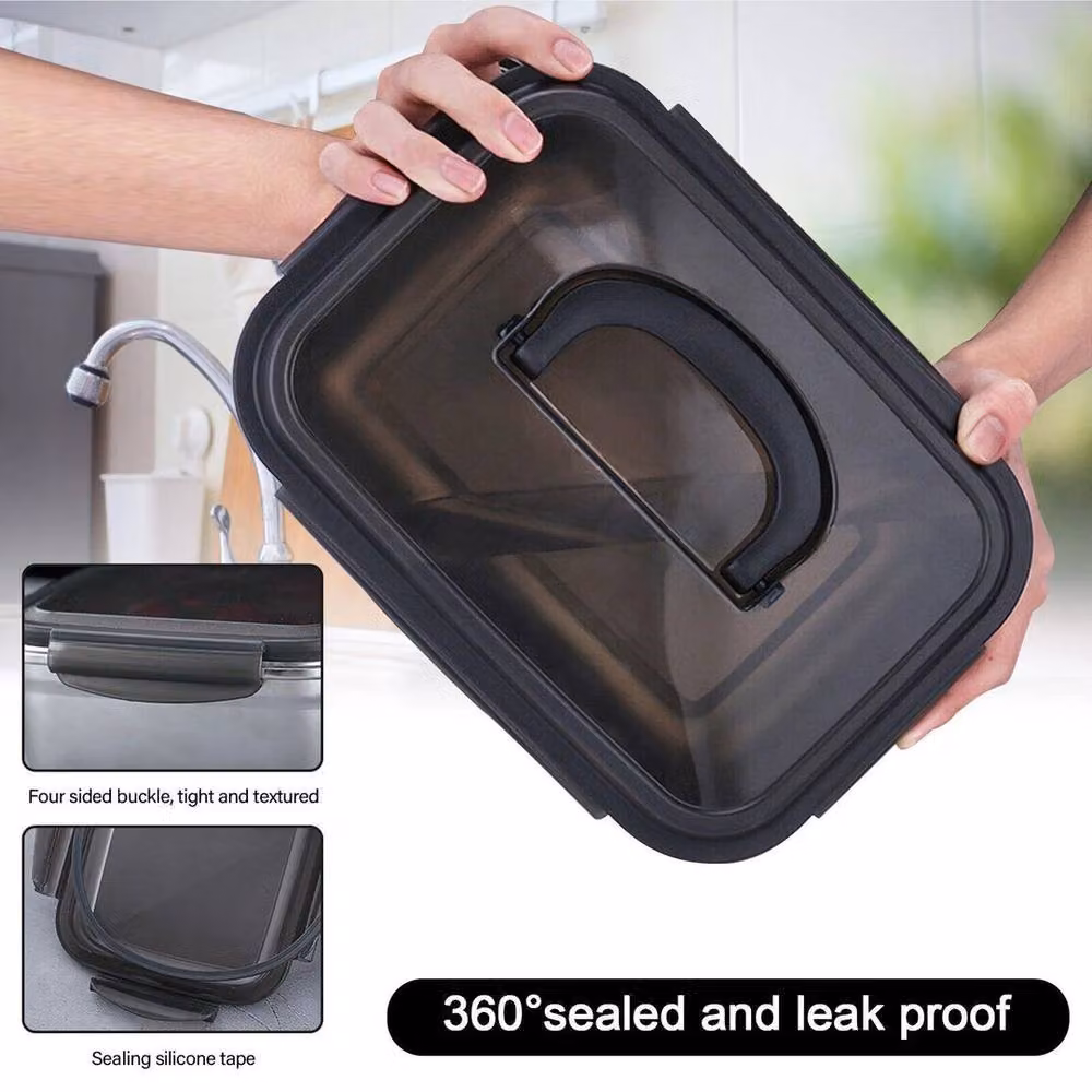 FLAVORA Stainless Steel Thermal Insulated and Leakproof Stackable Lunch Box, Silver, 550ml – 3