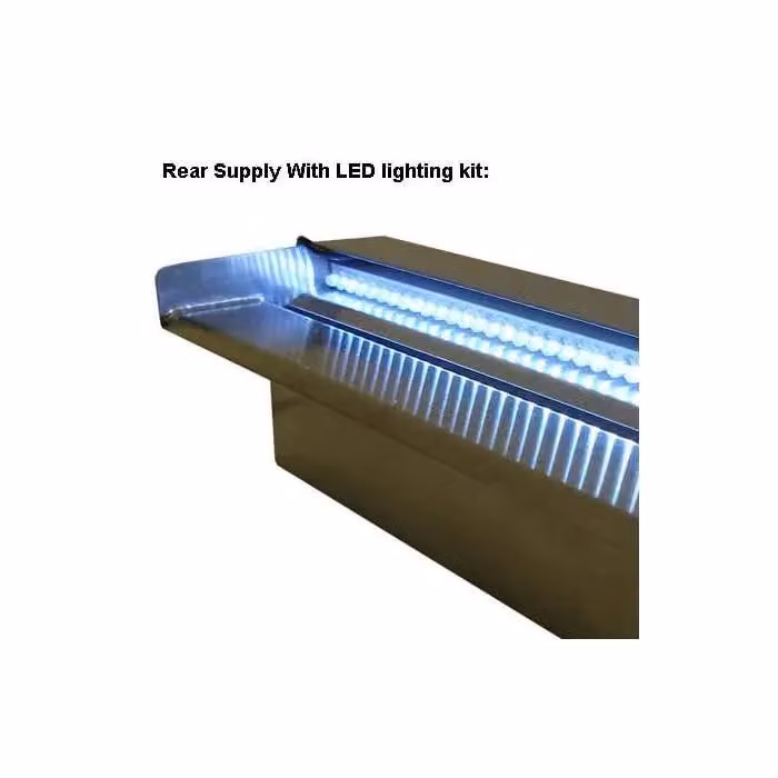 Primrose Blue LED Light Kit for Stainless Steel Cascade Waterfall Edge Water Features, Length: 120 cm – 2