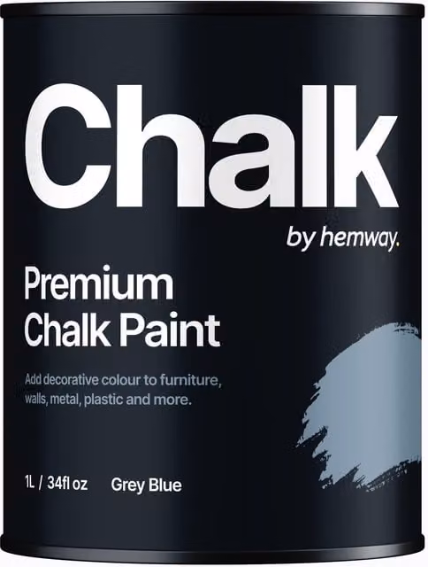 Hemway Chalk Paint Flat Matt Grey Blue 1L