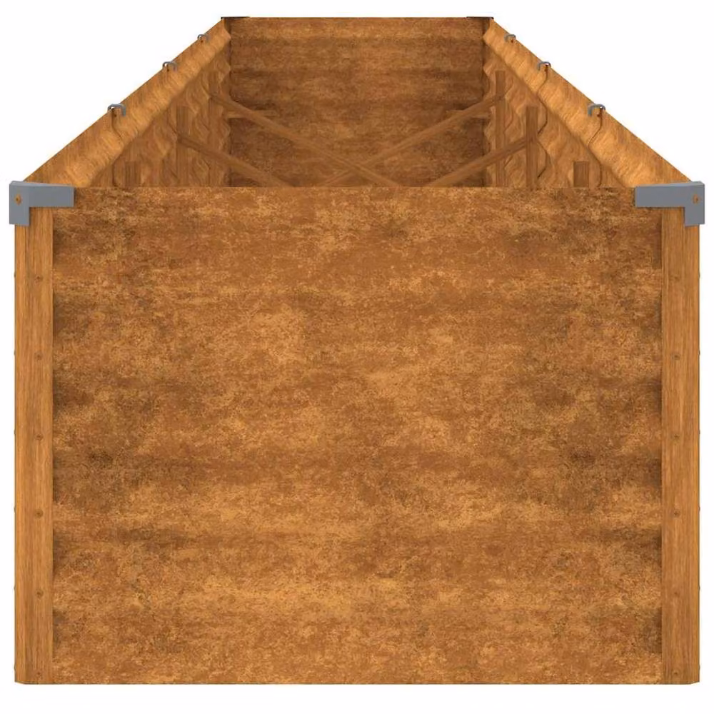 Berkfield Home Garden Raised Bed in Brown Corten Steel, W: 386 cm, D: 50 cm, H: 36 cm – 3