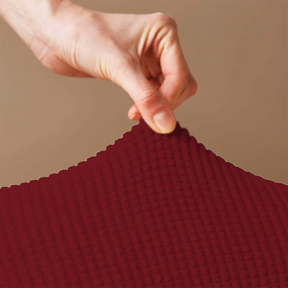 Coopers of Stortford Red 2-Seater Stretch Sofa Cover, Machine Washable – 2