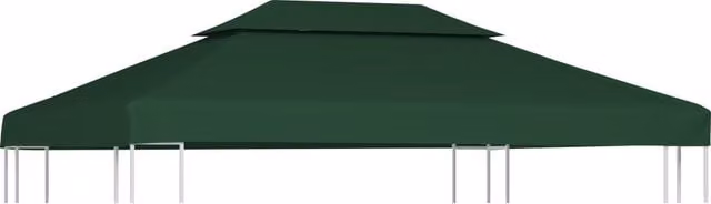 Berkfield Home Green PVC-Coated Gazebo Canopy Replacement Cover – 1