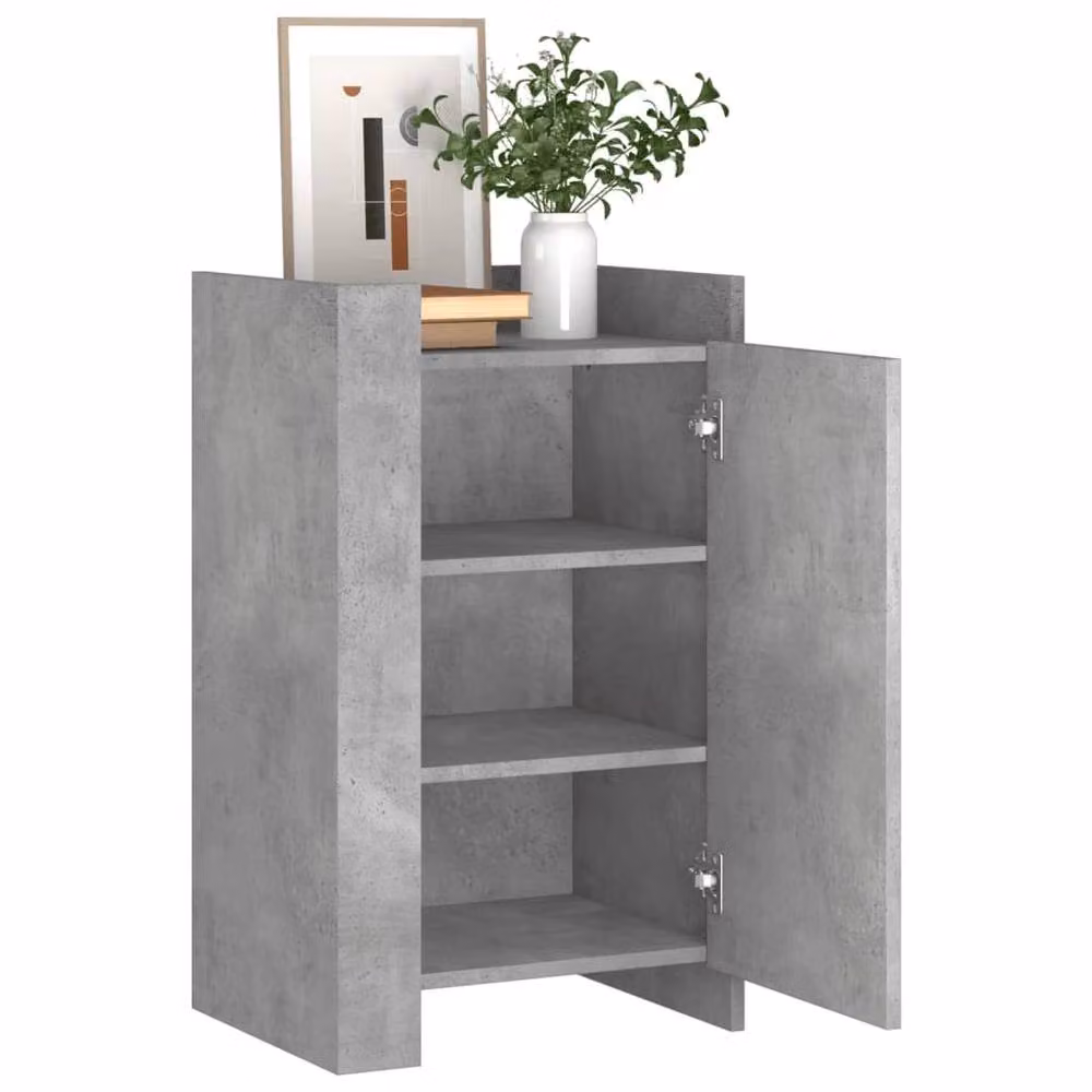 Berkfield Home Modern Sideboard in Concrete Grey, W/D/H: 45 x 35 x 75 cm – 3