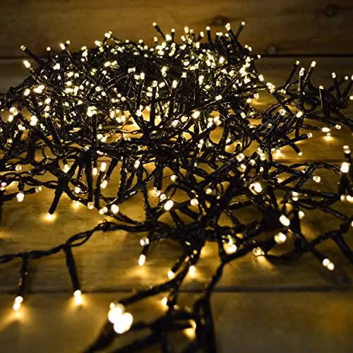 Premier Decorations TreeBrights Warm White LED Christmas String Lights with Timer, 2000 LEDs – 2