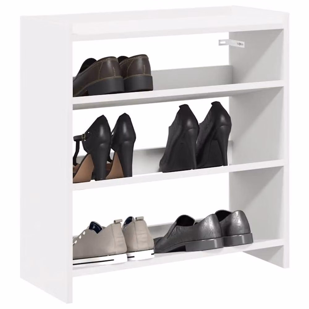 Berkfield Home White MDF Shoe Rack, W/D/H: 60 x 25 x 62 cm – 2