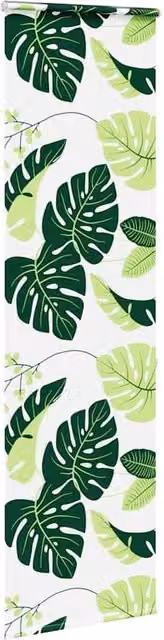 Berkfield Home Green Floral Shower Roller Blind with Cassette, W: 70 cm, H: 240 cm – 1