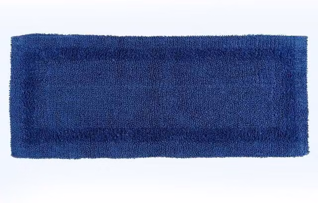 Homescapes Luxury Cotton Bath Mat Runner, Blue, W/D/H: 40 x 100 x 1 cm
