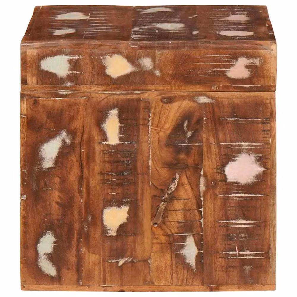 Berkfield Home Beautiful Multicolour Solid Reclaimed Wood Nested End Tables W/D/H: 40 x 40 x 46 cm – 3
