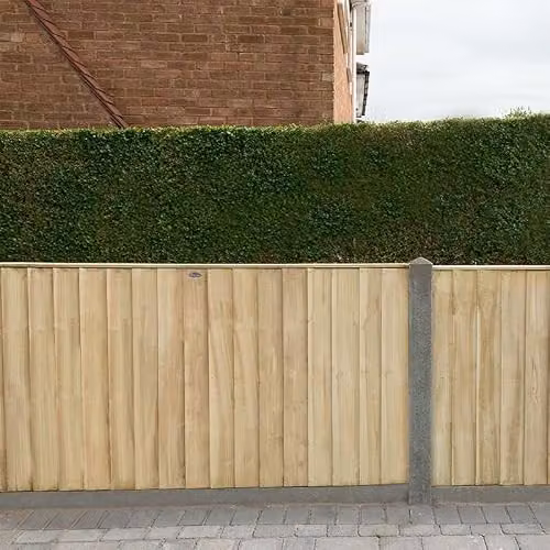 Forest Garden Brown Impregnated Wood Vertical Board Fence Panels, Pack of 20 – 2