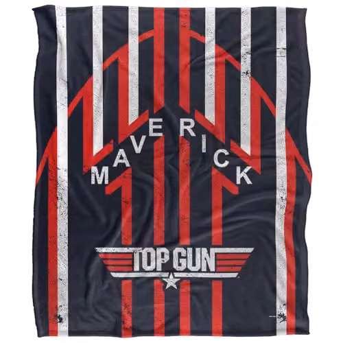 Top Gun Maverick Silky Touch Super Soft White Fleece Throw Blanket W: 152 cm, D: 127 cm – 1