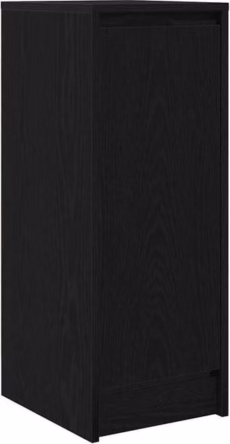 Berkfield Home Black Oak Sideboard, W/D/H: 34.0 x 29.5 x 76.0 cm – 1