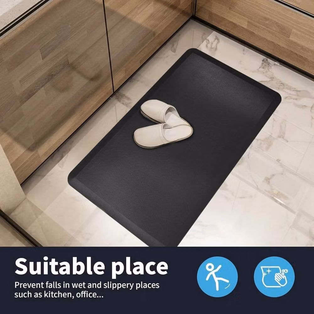 NESTLUNE Black Anti Fatigue Kitchen Mat for Adults – 5