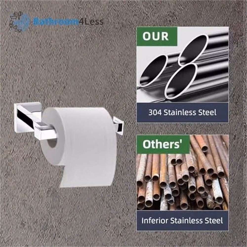 Havendro Wall Mounted Aluminium Toilet Roll Holder in Silver – 3