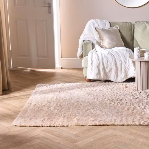 OHS Soft Fluffy Modern Shaggy Area Rug in Beige, W: 160 cm, D: 230 cm – 2
