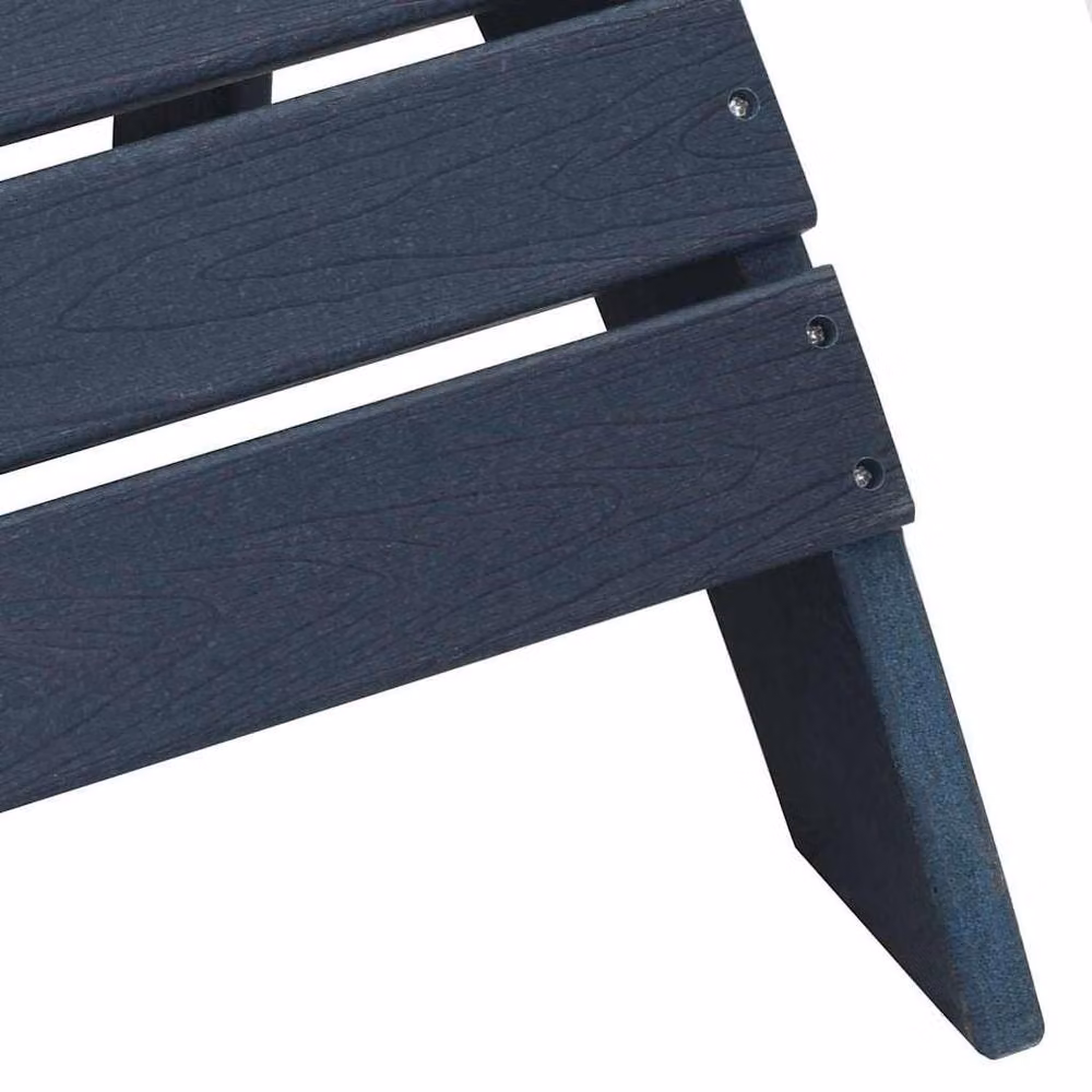Berkfield Home Adirondack Lounge Chair with Ottoman in Navy Blue – 6