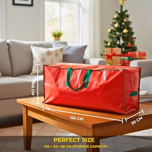 Shatchi Christmas Tree Storage Bag, Red, W/D/H: 68 x 30 x 30.5 cm – 3