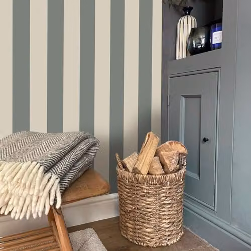 Belgravia Fernhurst Stripe Wallpaper in Green – 2