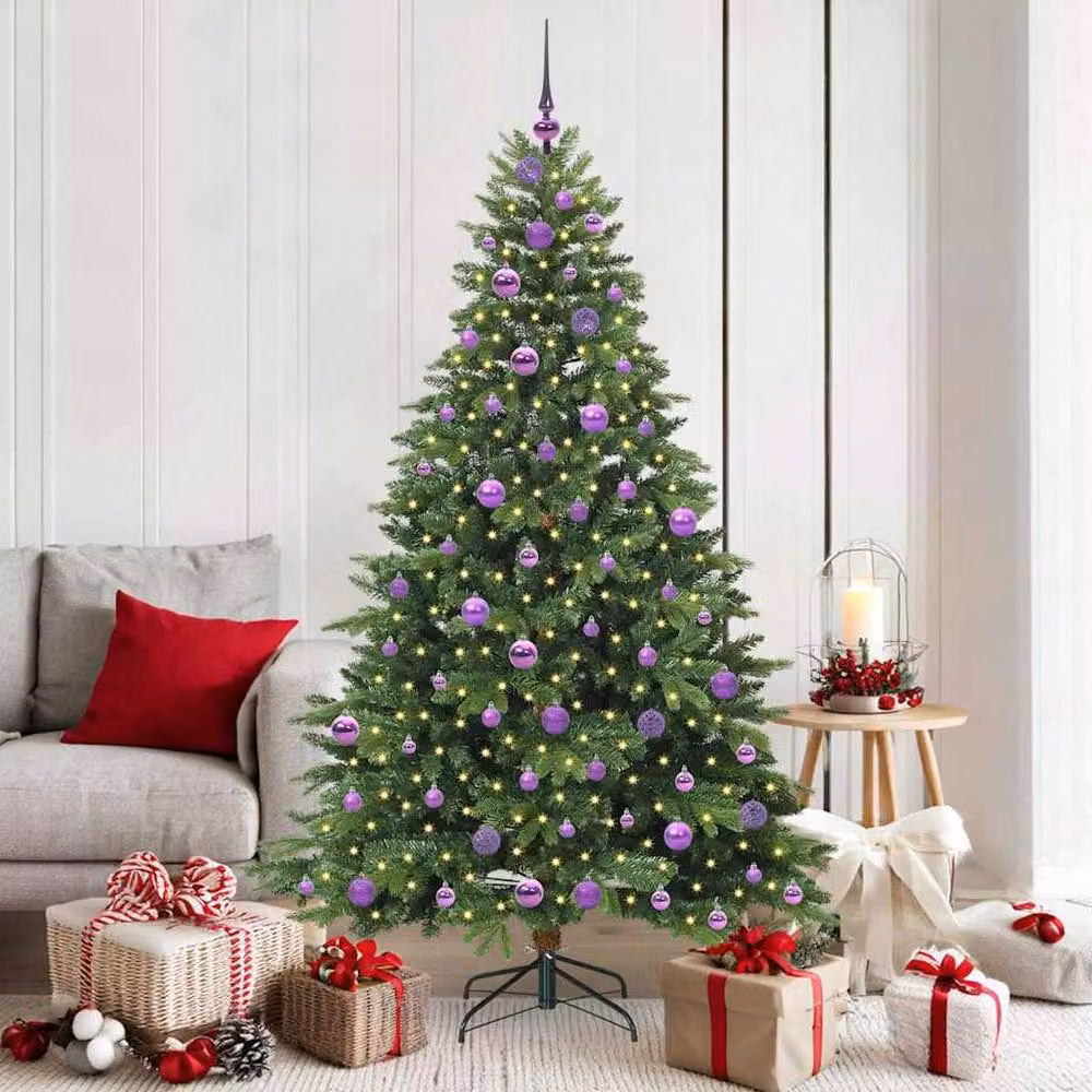 Berkfield Home Beautiful Artificial Christmas Tree with 300 Warm White LEDs, Green, Height: 180 cm – 2