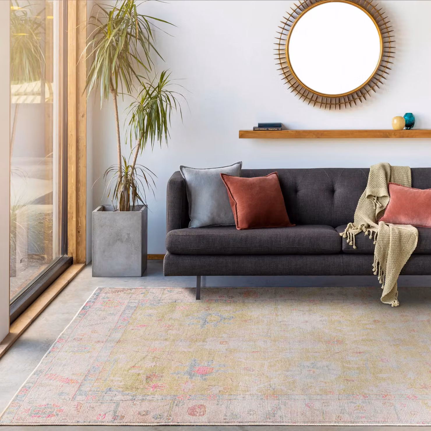 Livabliss Kemer Washable Vintage Boho Living and Dining Room Rug in Multicolour Green Pink and Blue, W: 200 cm, D: 275 cm – 3