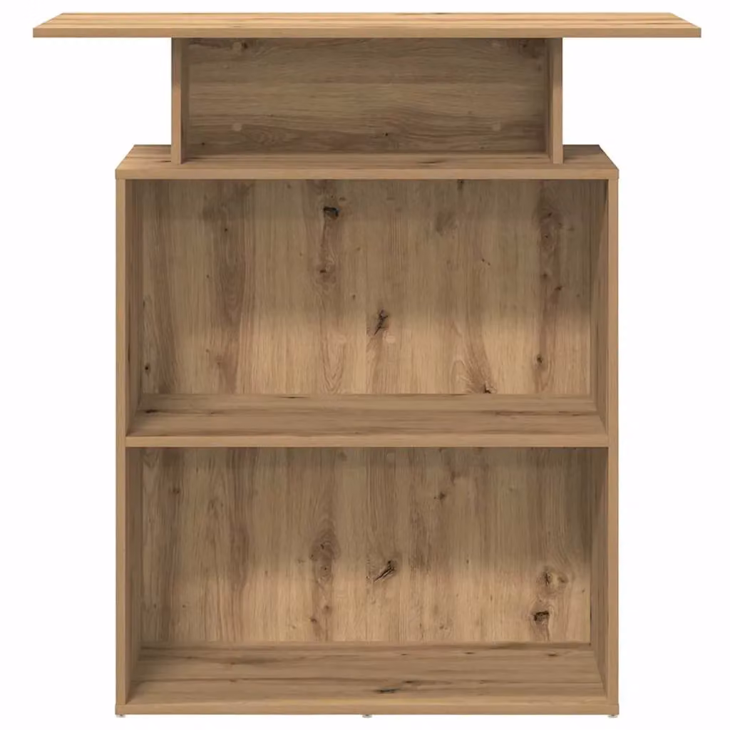 Berkfield Home Artisan Oak Reception Desk in Brown, W/D/H: 100 x 40 x 104 cm – 3