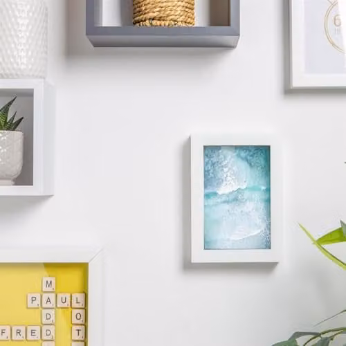 Nicola Spring Rectangular Photo Frames, Pack of 2, White, Fits 10 x 15 cm