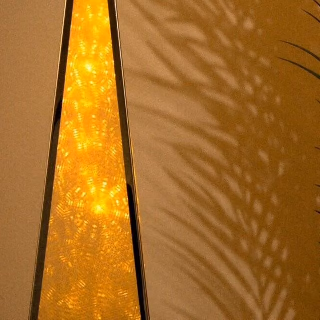 Marco Paul Pyramid LED Light in Clear and Silver, H 13 cm