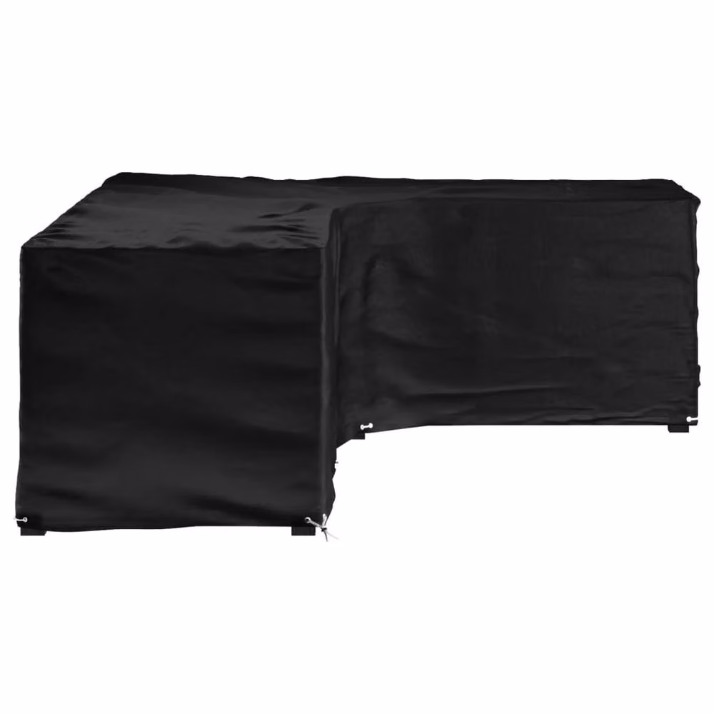 Berkfield Home L-Shaped Garden Furniture Cover in Black, W/D/H: 285 x 220 x 80 cm – 1