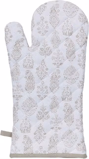 Murmur Aria Cotton Single Oven Glove in Beige with Hanging Loop