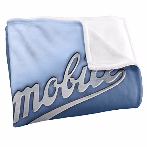 LOGOVISION Oldsmobile Chrome Logo Super Soft Fleece Throw Blanket, White, W: 152 cm, D: 127 cm – 2