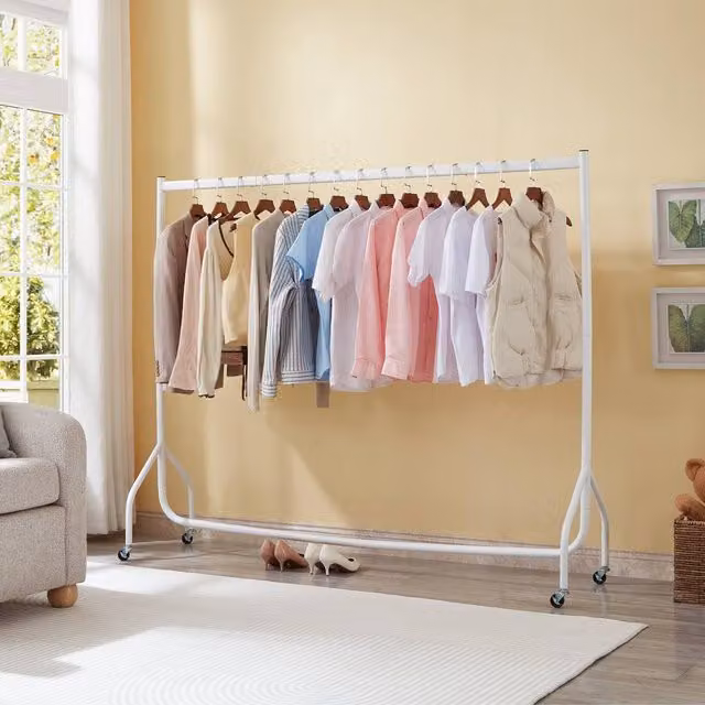 House of Home Heavy Duty White Metal Clothes Rail, W: 152 cm, H: 150 cm – 1