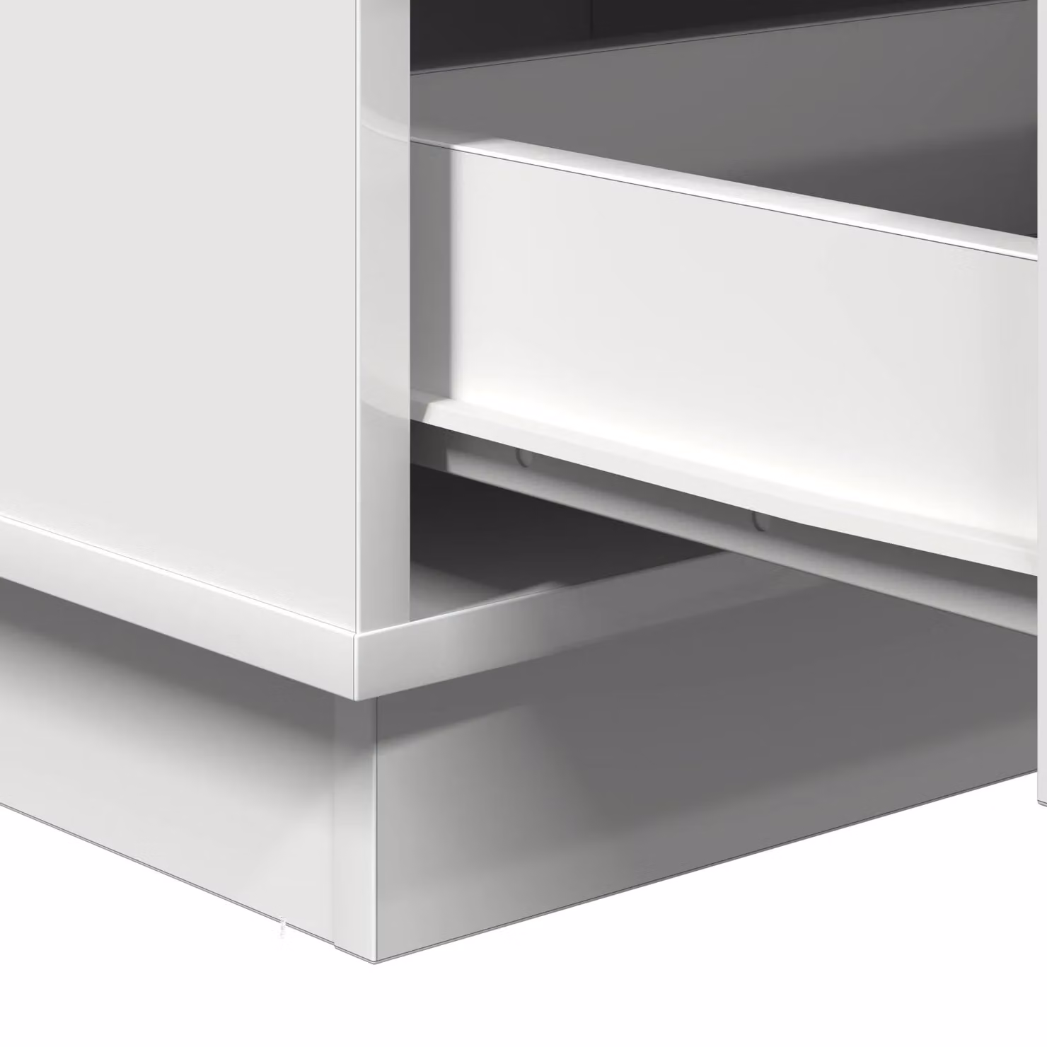 Berkfield Home Modern White Bedside Cabinet with Integrated LED Lighting, W/D/H: 39 x 34.5 x 65 cm – 2