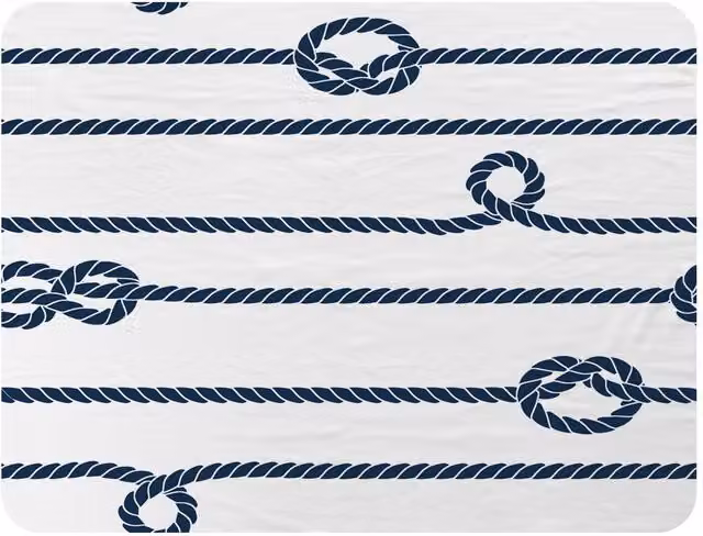 Benjamin Tate Design Fleece Rope Blanket in Blue, Beige or White, W/D/H: 120 x 150 cm – 2