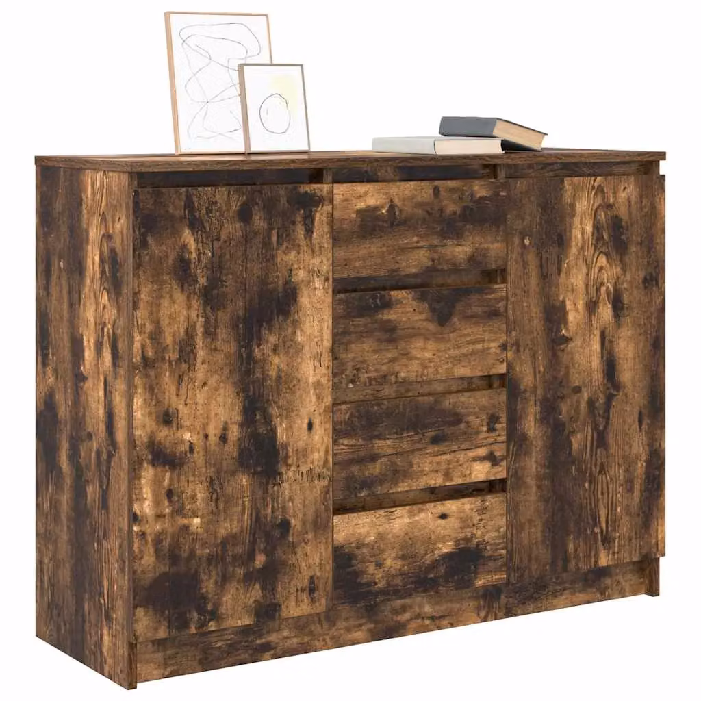 Berkfield Home Smoked Oak Sideboard with Drawers in Brown, W/D/H: 100.5 x 35 x 76 cm – 3