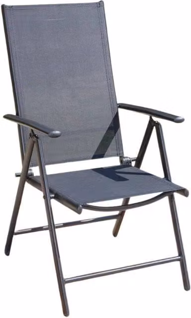 Kelvenix Black Folding Garden Reclining Chair with Armrests
