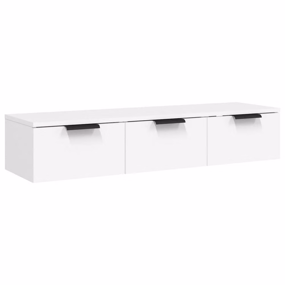 Berkfield Home Wall Mounted Cabinet in White MDF, W/D/H: 102 x 30 x 20 cm – 2