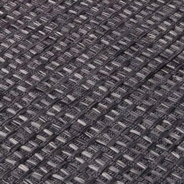The Rugs Magic Collection Round Outdoor Striped Rug in Grey, Diameter: 160 cm